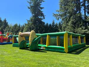 Labyrinthe de maïs gonflable commercial WINSUN Jungle Maze jeu de défi pour enfants labyrinthe laser tag à louer - Product Image 4