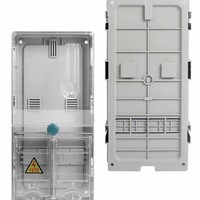 Boîtier de distribution monophasé 3 voies en acier inoxydable thermolaqué avec verrouillage croisé, indice de protection IP65, pour usage extérieur résidentiel, résistant à la corrosion