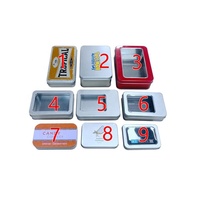 Boîte en métal rectangulaire à charnière personnalisée à faible MOQ, boîte de rangement en métal, boîte à biscuits pour emballage cadeau