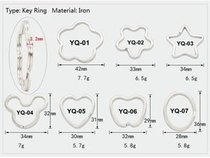 YIWANG Wholesale Heart Shaped of Iron Metal Split <b>Rings</b> Flat <b>Key</b> <b>Rings</b> for <b>Key</b> Chain - Product Image 3