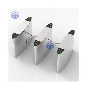 Barcode Qr Code Kaartlezer Toegangscontrole Systeem Voetganger Flap Tourniquet Roestvrijstalen Flap Tourniquet Barrièrepoort - Product Image 5