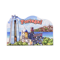 Vente en gros d'aimants portugais Conception personnalisée Aimant de réfrigérateur en résine Souvenir touristique Décoration de réfrigérateur