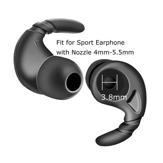 Anti Lost Earhooks for JBL Beats Jabra Beoplay Redmi Huawei Sony Earbuds with 4mm to 5.5mm Sound Nozzle Silicone Cover Ear Tips