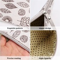Trousse à crayons de voyage multifonctionnelle avec Logo personnalisé pour femmes et filles, sac cosmétique mignon en toile à fermeture éclair