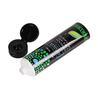 Tube d'emballage cosmétique en plastique souple transparent sans BPA, diamètre 40 mm, noir, avec bouchon à vis pour blush et masque facial, capacité 70-180 ml