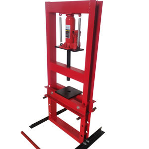 Presse hydraulique d'atelier en acier à cadre en H 6T, presse de garage pratique avec table de travail réglable en hauteur, plaques pour crics de voiture - Product Image 1