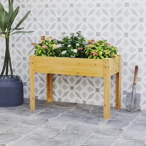 Support de boîte de jardinière en bois <span class=keywords><strong>surélevé</strong></span> carré classique pour meubles de jardin surélevés de <span class=keywords><strong>lit</strong></span> de jardin de patio d'arrière-cour - Product Image 5