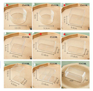 Boîte de rangement carrée en plastique acrylique conteneur PS <span class=keywords><strong>transparent</strong></span> avec couvercle alimentaire chocolat bonbons Biscuit pâtisserie faveur de <span class=keywords><strong>mariage</strong></span> étui cadeau - Product Image 6