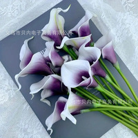 Fleur artificielle réaliste de style moderne, de haute qualité, en forme de lys calla ou de tulipe multicolore, en promotion pour la remise des diplômes