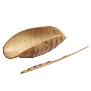Handmade Bamboo Tea Scoop Set Flat Traditional Chinese Style Tea Ceremony Tools - Product Image 5