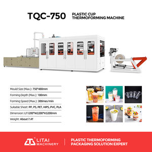 Máquina de Línea de Producción de Vasos de Café para Llevar de <span class=keywords><strong>PLA</strong></span> Motorizada, Totalmente Automática y de Alta Productividad con Control de Pantalla Táctil Inteligente - Product Image 3