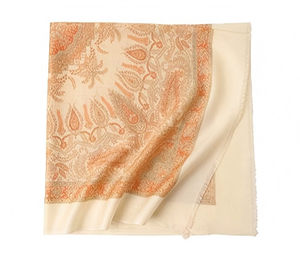 High Quality Custom OEM 80% Wool 20% Silk 70*70cm Scarf Vintage Floral Print Soft Warm <b>Shawl</b> <b>Wrap</b> For Women - Product Image 2