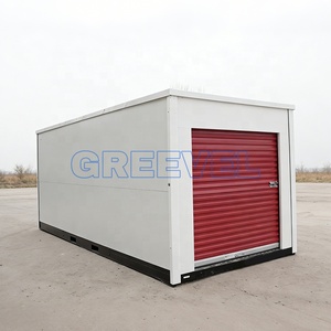 Greevel Flat Pack pliable en acier pour l'extérieur Conteneur de stockage portable avec porte roulante - Product Image 5