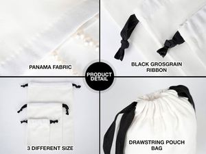 Bolsas de Lona de Algodón Personalizadas al por Mayor para Joyería y Productos de Belleza, con Cinta para un Empaque Elegante - Product Image 6
