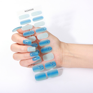 Venta al por Mayor, Gran Oferta, en Existencia, 20 Piezas de Adhesivos <span class=keywords><strong>para</strong></span> <span class=keywords><strong>Uñas</strong></span> de Gel UV Semi-curados, Punta Francesa, Ecológicos, No Tóxicos, Endurecen con Lámpara UV - Product Image 6