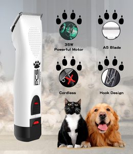 Kit de tondeuses à poils pour chiens A5 à 2 vitesses, tondeuses à poils pour animaux de compagnie sans fil professionnelles avec lames détachables 7F 10 #   30 #   Lames - Product Image 3