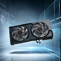 Kipas CPU RGB Hitam Senyap dengan Sirip Ekstrusi Aluminium 7 Bilah, Kipas Pendingin Senyap untuk Casing Komputer RTX 5060 dengan Logo Kustom