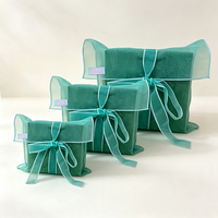 Sac en organza de luxe personnalisé avec logo et nœud en ruban, pochettes transparentes pour cadeaux, idéal pour les faveurs de mariage et les cosmétiques