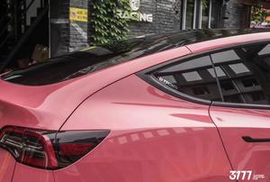 Euromaster 3177 <span class=keywords><strong>film</strong></span> marque usine vente voiture vinyle super brillant morganite rouge PET wrap à Tesla Model Y - Product Image 5