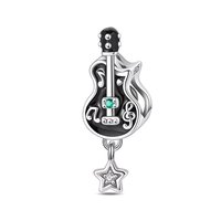 Breloques et perles pour bracelet DIY en argent Pando925 : cœurs, lettres, fleurs, voitures et guitares, accessoires de bijoux, cadeaux d'anniversaire