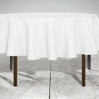 Nappe en polyester blanc uni Sancua, diamètre 60 pouces, 20-48 pouces |   Résistant à l'eau, anti-déversement, lavable, pour buffet de salle à manger