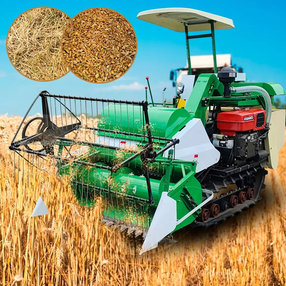 स्वचालित फार्म में प्रयुक्त हार्वेस्टर, नया कुबोटा हार्वेस्टर एफएम, अनाज फसलों के लिए विश्व का छोटा गेहूं चावल कंबाइन हार्वेस्टर, चावल और गेहूं