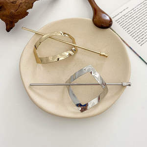 Design originale lega Round Top Hairpin Bun Cage minimalista Bun Holder Cage Hair Stick Girl accessori per capelli gioielli per capelli donna - Product Image 5