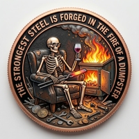 Koin Tembaga 999 5 oz Edisi Kolektor Dia De Los Muertos Berbentuk Tengkorak 3D Relief Tinggi Dilukis UV Seperti Proof