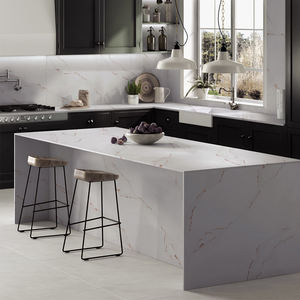 Plans de travail de cuisine modernes en quartz Goldtop 5054 Sandro, épaisseur et dimensions personnalisables, imperméables et ignifuges, origine Chine - Product Image 5