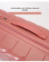 Ensemble de 4 valises en PP, best-seller, doublure en faux daim, imperméable, antivol, roues universelles silencieuses, bagages à fermeture éclair pour étudiants