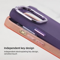 Alphabet Mirror Frosted PC 2-in-1 Phone Case pour iPhone 16 15 14 Electroplated Key Film Matte Shell Cross-Border Compatible