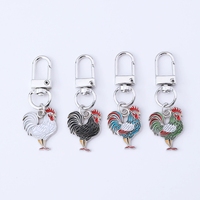 Porte-clés Métalliques Personnalisés en Forme de Coq Animal, Décapsuleur Étanche, Créatifs pour Sac et Voiture, Vente en Gros