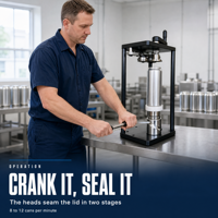 Machine manuelle de scellage de canettes à manivelle pour canettes de boissons en plastique PET, équipement d'emballage de boissons de table pour les salons de thé au lait