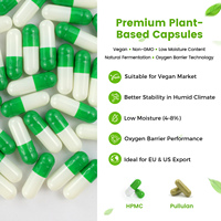 Capsules végétales vides à enrobage entérique en gros, capsules végétales dures vides en HPMC