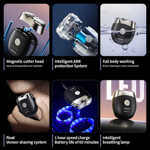 <span class=keywords><strong>Rasoir</strong></span> électrique professionnel pour hommes avec tête de coupe magnétique et autonomie de 60 minutes, étanche IPX6, rechargeable par USB, <span class=keywords><strong>rasoir</strong></span> pour hommes - Product Image 2