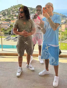 T-shirt in cotone 100% da uomo di alta qualità Shorts tuta da ginnastica stile oversize per magliette del mondo lavorate <span class=keywords><strong>a</strong></span> maglia - Product Image 3