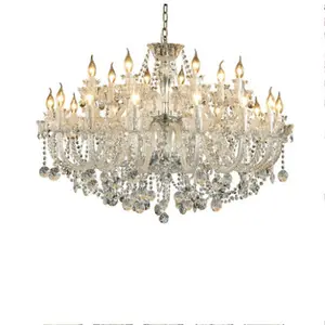 Indoor luxury modern crystal chandelier European home living room dining room pendant lamp hotel banquet hall lighting