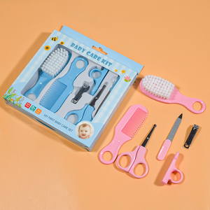 Neugeborenen-Pflegeset 6-teilig <span class=keywords><strong>Baby</strong></span> Sicherheits-Nagelschere Set Weicher Haarkamm Bürste Pflegeset Säuglings-Essentials Geschenkbox - Product Image 6