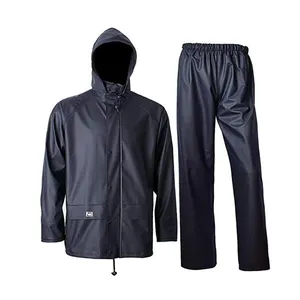 Faul hava PU nefes su geçirmez ceket ve pantolon takım deniz iş ticari balıkçılık yağmur dişli