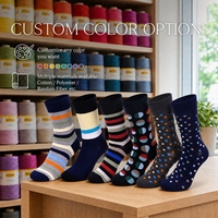 Chaussettes personnalisées en bambou respirantes pour hommes, mi-mollet, habillées, pour affaires, avec logo personnalisé