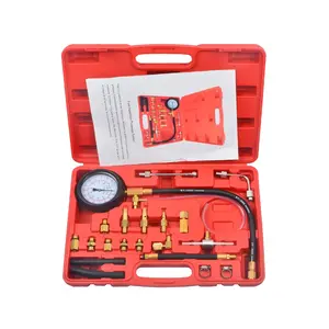 140PSI Full Function Vehicle Engine Oil Fuel Injection Pump Compression Tester Test Pressure Gauge Diagnostic Tool Kit