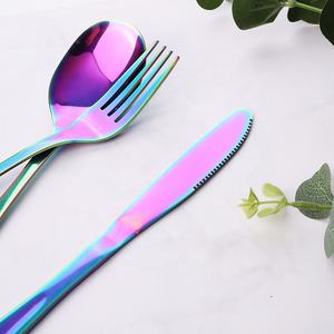 Cuchara de Acero Inoxidable 430 con Recubrimiento Iónico Iridiscente, Utensilio para Comer, Cuchara para Cena y Uso en Restaurantes, Se Acepta Personalización - Product Image 2