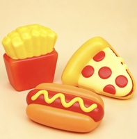 Pelota Antiestrés de Espuma PU con Forma de Pizza, Hot Dog y Papas Fritas, para Publicidad, Promoción y Reducción del Estrés