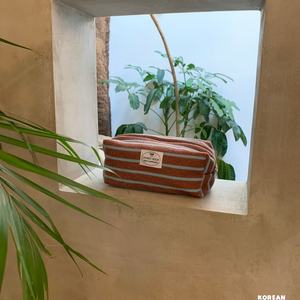 Terry Cloth <b>Makeup</b> <b>Bag</b> Absorbent Striped Women <b>Bag</b> Soft And Comfortable For <b>Travel</b> <b>Bag</b> - Product Image 6