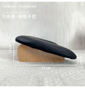 หมอนรองมือทำเล็บหนัง PU รูปตัว U ที่วางแขนแบบถอดได้ รองรับข้อมือตามหลักสรีรศาสตร์ สำหรับร้านทำเล็บและใช้ในบ้าน - Product Image 5