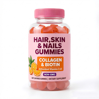 Compléments OEM en gros : Gommes de collagène pour la santé, la beauté de la peau, des cheveux et des ongles, multivitamines, 60 unités