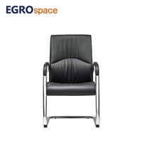 EGROspace Chaise de bureau de luxe en cuir pour visiteurs, avec accoudoirs, pour réception, mobilier populaire de haute qualité