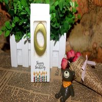 Enfants Nombre D'or Coloré Joyeux Pour Gâteau Décoration De Fête Fournitures Coffret 1 Paquet (6 Pièces) Bougies D'anniversaire