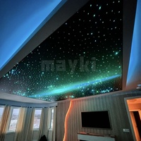 Cable de Fibra Óptica Multifilar Negro con Efecto de Brillo Final para Iluminación de Techo Estrellado, Rollo de Cable de Fibra Óptica Plástica Multicore para Techo Estrellado