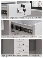 Bureau d'ordinateur de bureau à grande capacité avec armoire, style minimaliste, pratique, mobilier de bureau pour le personnel